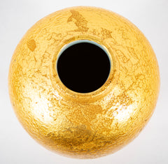 Sevres for Delvaux Paris Textured and Gilded Porcelain Vase