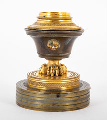 A Pair of French Empire Gilt and Bronze Candlesticks