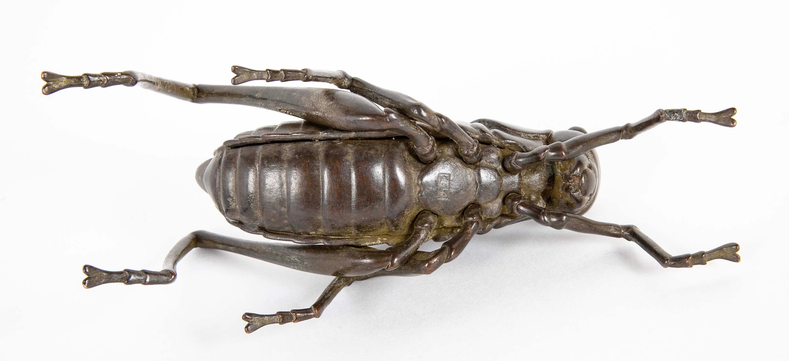 Mid 20th Century Japanese Bronze Grasshopper