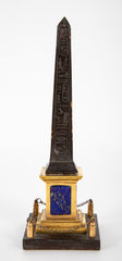 Pair of Patinated and Gilt Hieroglyphed Roman Obelisks