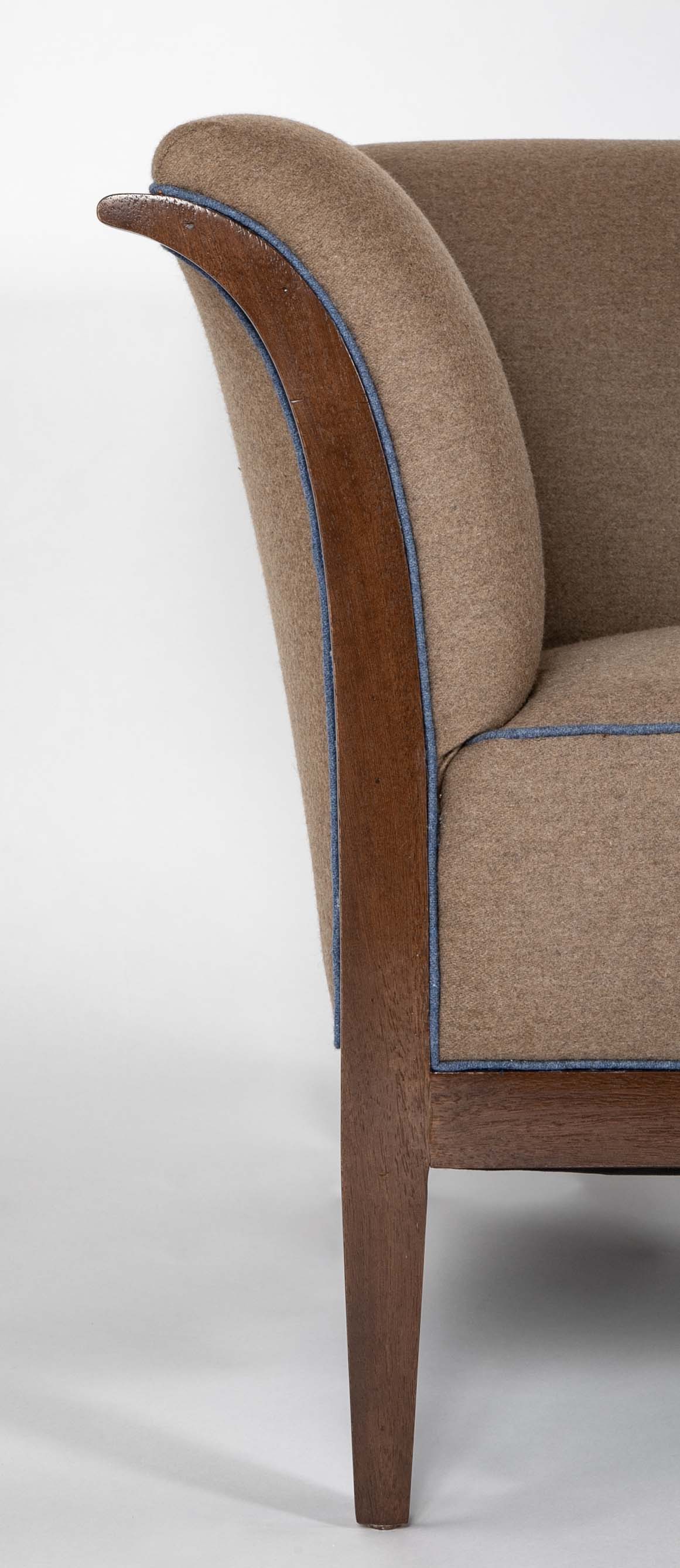 A Mid-Century Danish Three Seat Mahogany Sofa by Fritz Henningsen