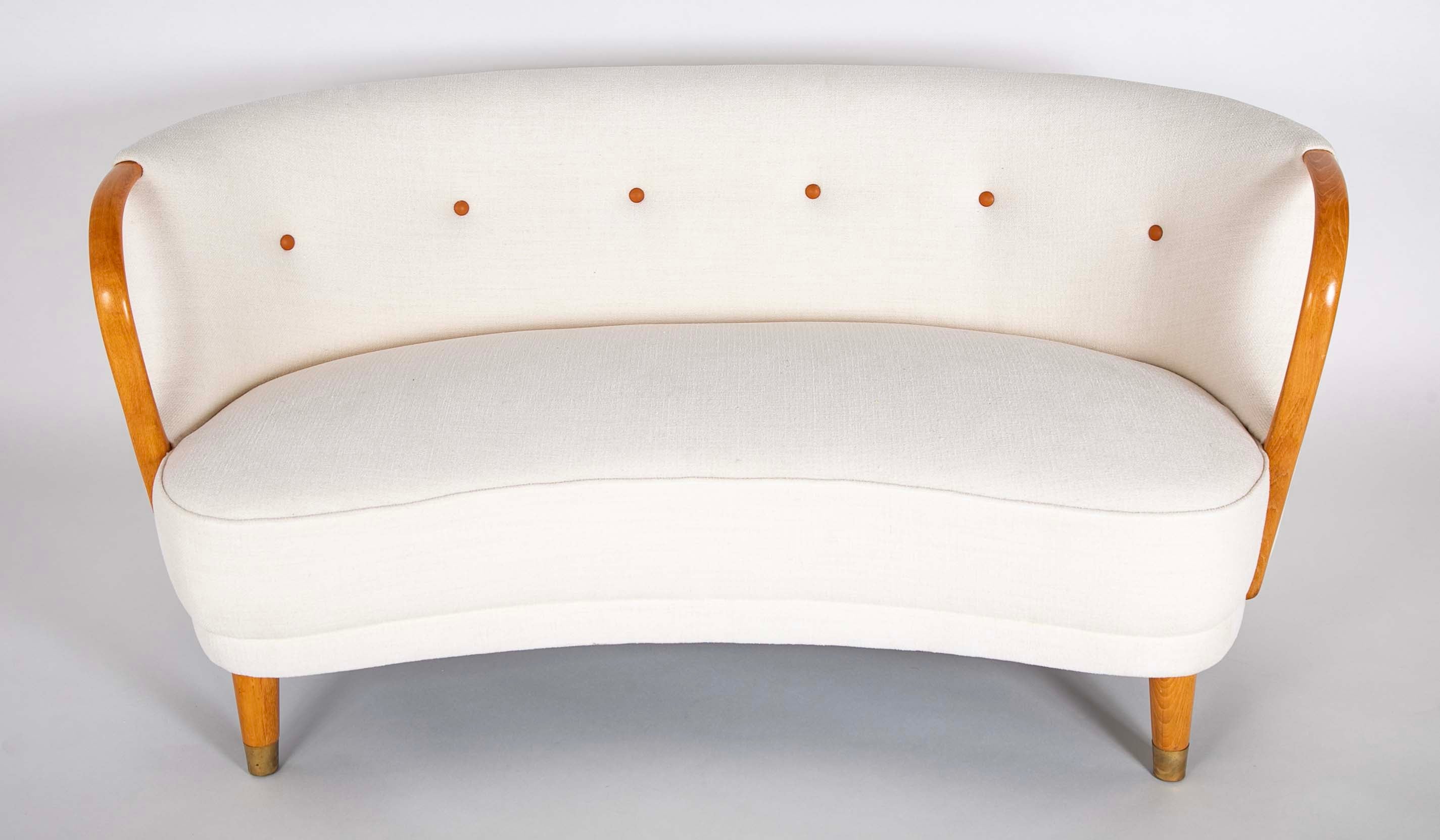 Handsome Danish Curved Sofa by Bramin, Denmark