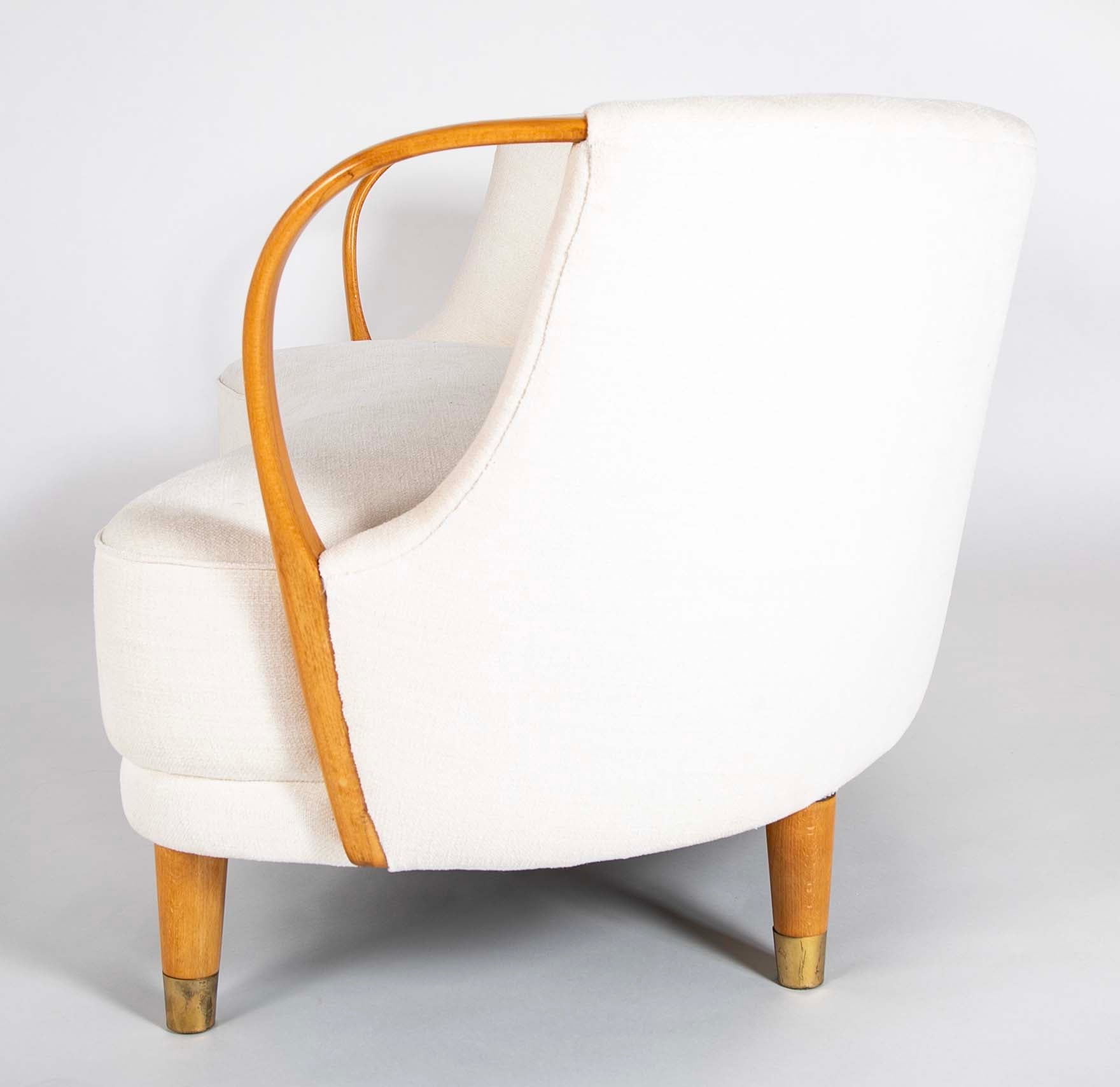 Handsome Danish Curved Sofa by Bramin, Denmark