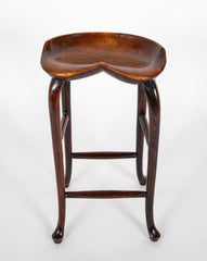 A 19th Century English Elm Stool with Formed Seat