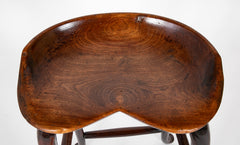 A 19th Century English Elm Stool with Formed Seat