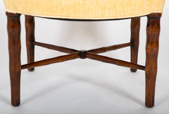 A 20th Century Faux Bamboo Wooden Legged Stool