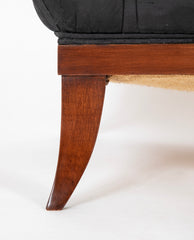 Voluptuously Upholstered Saber Leg Stool