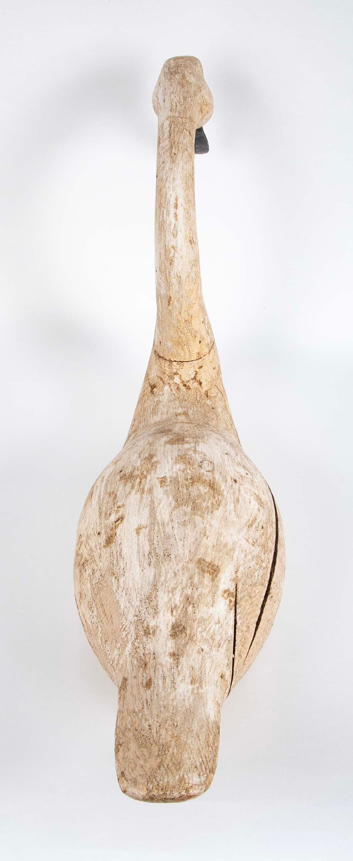 Carved and Painted Swan Decoy by Thomas Langan