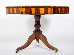 English George IV Cocus Wood Octagonal Vitrine Table