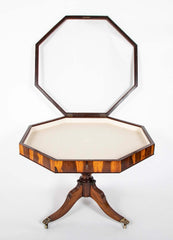 English George IV Cocus Wood Octagonal Vitrine Table