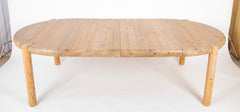 Round Danish Solid Pine Extension Dining Table by Rainer Daumiller