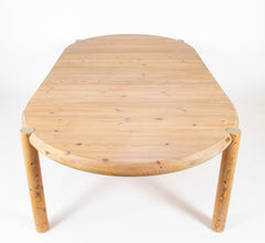 Round Danish Solid Pine Extension Dining Table by Rainer Daumiller