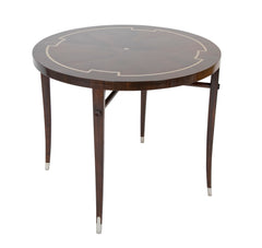 Tommi Parzinger Center Table with Saber Legs and Inlaid Top