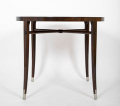 Tommi Parzinger Center Table with Saber Legs and Inlaid Top