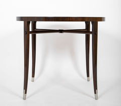 Tommi Parzinger Center Table with Saber Legs and Inlaid Top