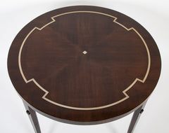 Tommi Parzinger Center Table with Saber Legs and Inlaid Top