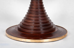 Round Center Table with Ringed Center Column by Carlo di Carli