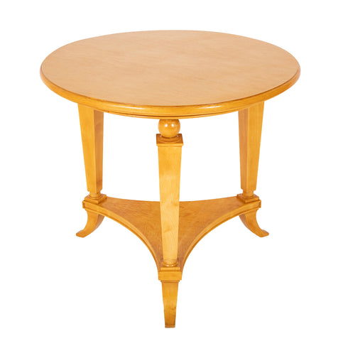 A Mid-Century French Sycamore Center Table in the Manner of Andre Arbus