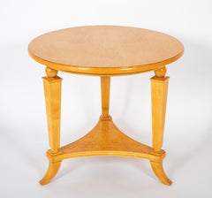 A Mid-Century French Sycamore Center Table in the Manner of Andre Arbus