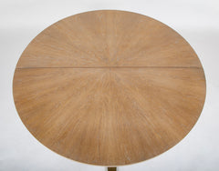 A Jules Leleu Bleached Oak Dining Table with Two Extension Leaves