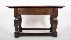 An 18th Century Danish Single Drawer Baroque Oak Table