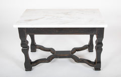 Center Table with Painted Baroque Style Base & Later Marble Top