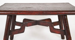 Early 20th Century Chinese Deep Red Painted Wood Table