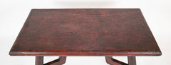 Early 20th Century Chinese Deep Red Painted Wood Table