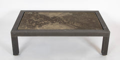 Patinated Aluminum & Slate Coffee Table  By Joseph Grusczak.
