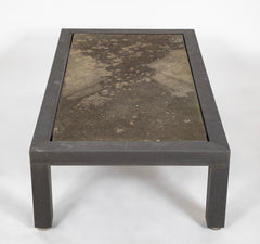 Patinated Aluminum & Slate Coffee Table  By Joseph Grusczak.