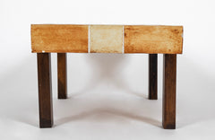 A Roger Capron Coffee Table in Stained Wood & Glazed Ceramic Tile