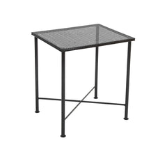 Black Metal Table with Perforated Top in the Manner of Mathieu Mategot