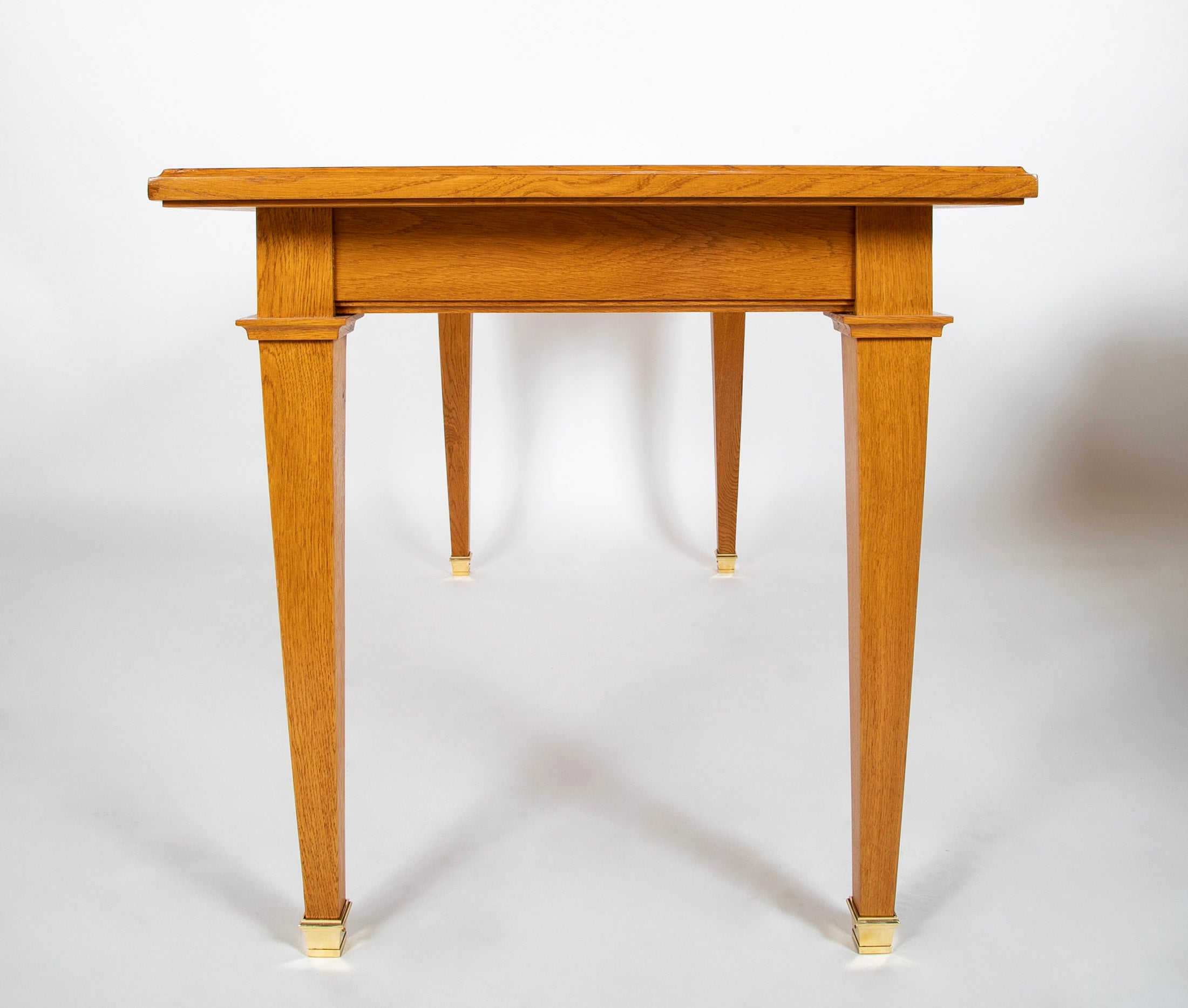 A Pair of Oak Library Tables in the Manner of Jacques Adnet