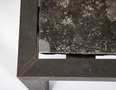 Patinated Aluminum & Slate Coffee Table Designed by Joseph Grusczak