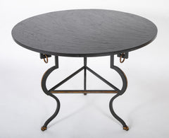 Italian Iron Slate Top Table with Gilt Accents