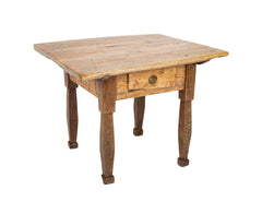 A French One Drawer Oak Provincial Form Table