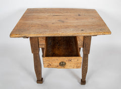 A French One Drawer Oak Provincial Form Table