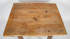 A French One Drawer Oak Provincial Form Table