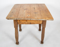 A French One Drawer Oak Provincial Form Table