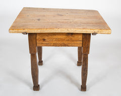 A French One Drawer Oak Provincial Form Table