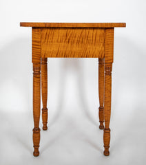 An American Tiger Maple Single Drawer Table
