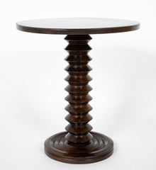 Charles Dudouyt Early 20th Century Turned Wood Side Table