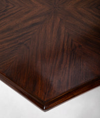 Rene Prou ( 1889 - 1947 ) Hexagonal Walnut Pedestal Table