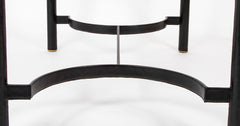 Jacques Adnet Leather Wrapped Dining Table with Glass Top