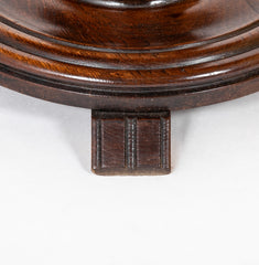Charles Dudouyt Side Table with Turned Spool Column Pedestal