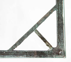Louis Cane Bronze Glass Top Table with Stylized Bird in Apron