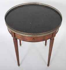 Late 19th Century Baltic Mahogany Marble Top Gueridon Table