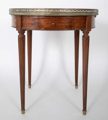 Late 19th Century Baltic Mahogany Marble Top Gueridon Table
