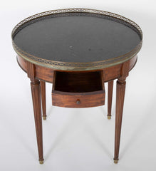 Late 19th Century Baltic Mahogany Marble Top Gueridon Table