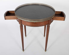Late 19th Century Baltic Mahogany Marble Top Gueridon Table